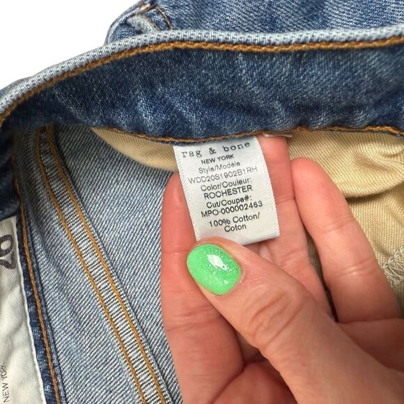 Rag & Bone Maya High Rise Denim Blue Jean Shorts - Picture 8 of 8